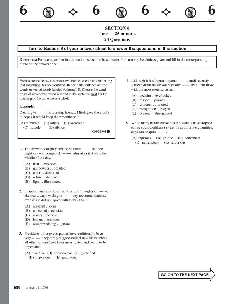 Cracking The Sat Practice Test 5 Answersans Cracking The Sat Practice 