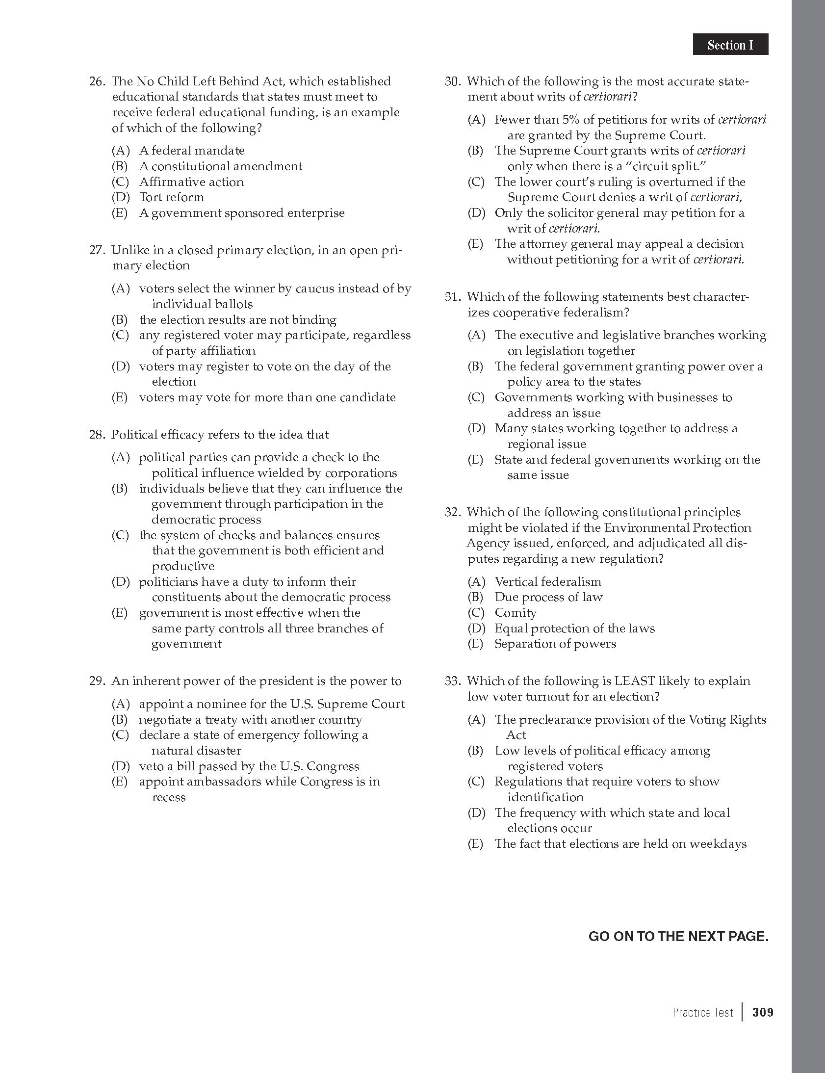 Extended Ebook Content For 550 AP Government Politics Practice 
