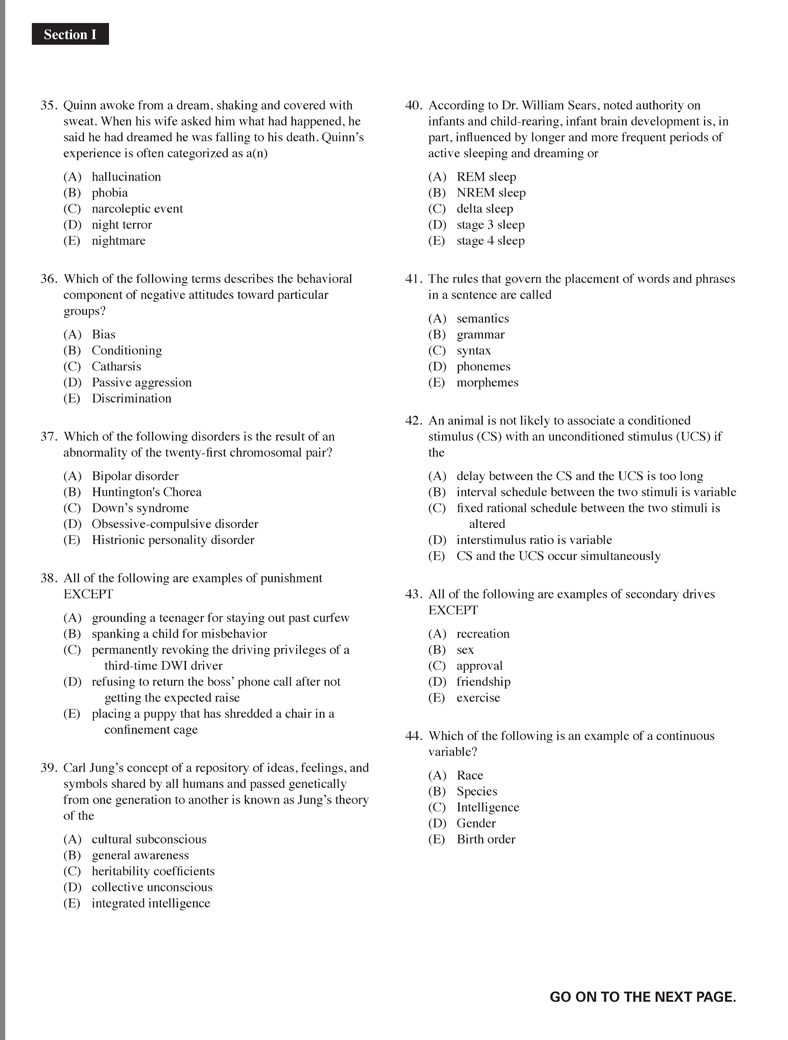 Extended Ebook Content For Cracking The Ap Psychology Exam Practice Test