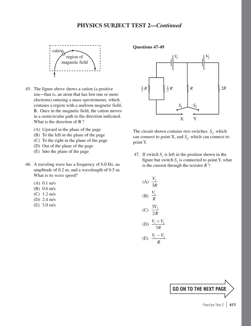 Extended Ebook Content For Cracking The Sat Physics Subject Test Th