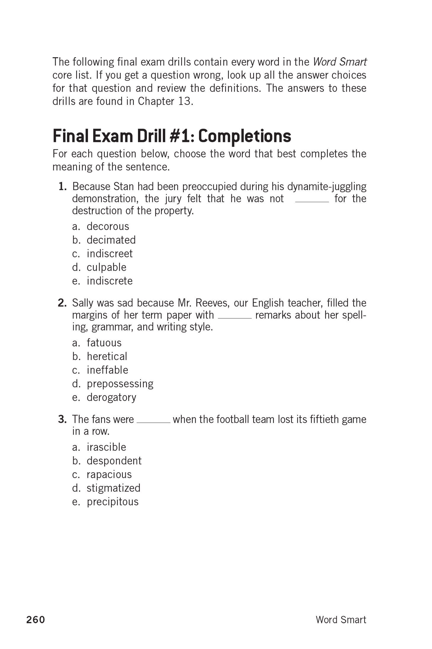 Extended Ebook Content For Word Smart 6th Edition The Final Exam