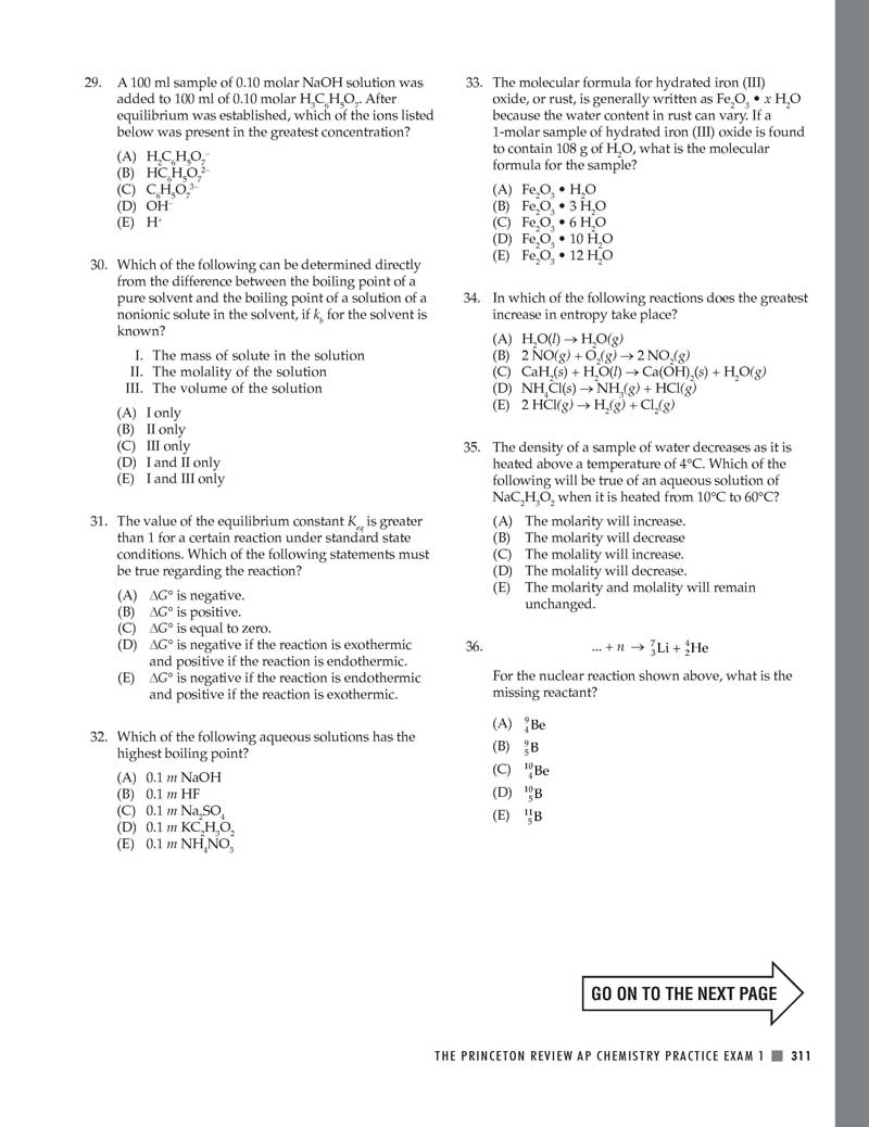 Extended ebook content for Cracking the AP Chemistry Exam, 2012 Edition