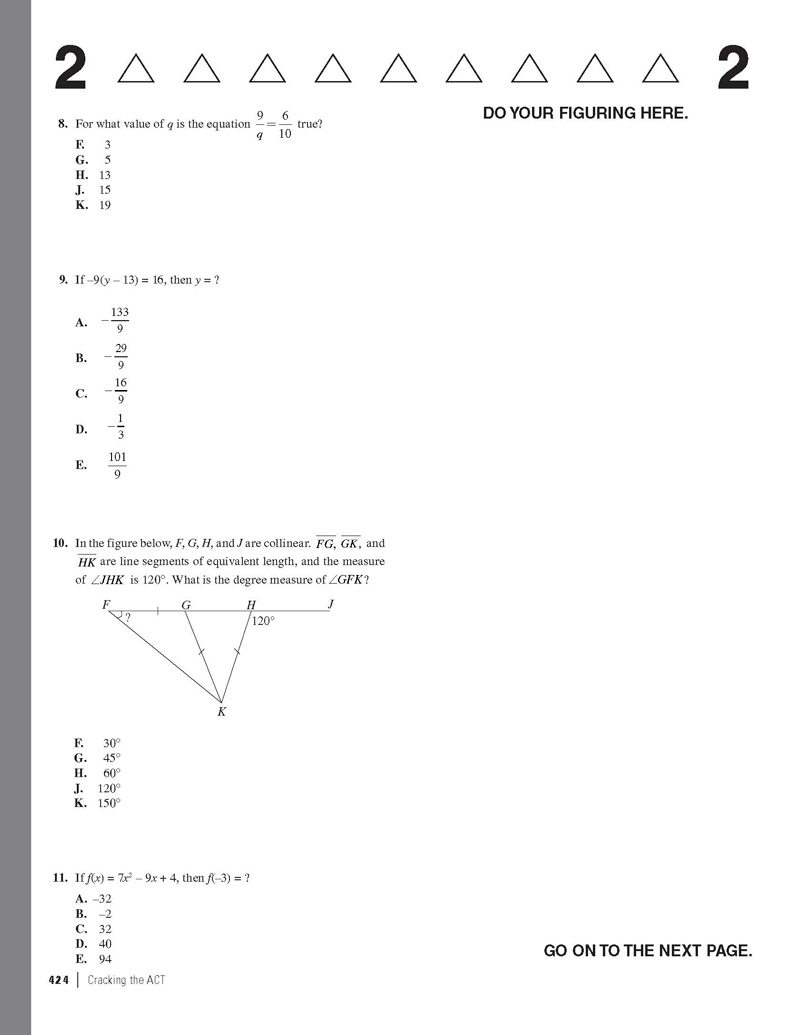 Extended Ebook Content For Cracking The ACT, 2013 Edition: Practice Test 1