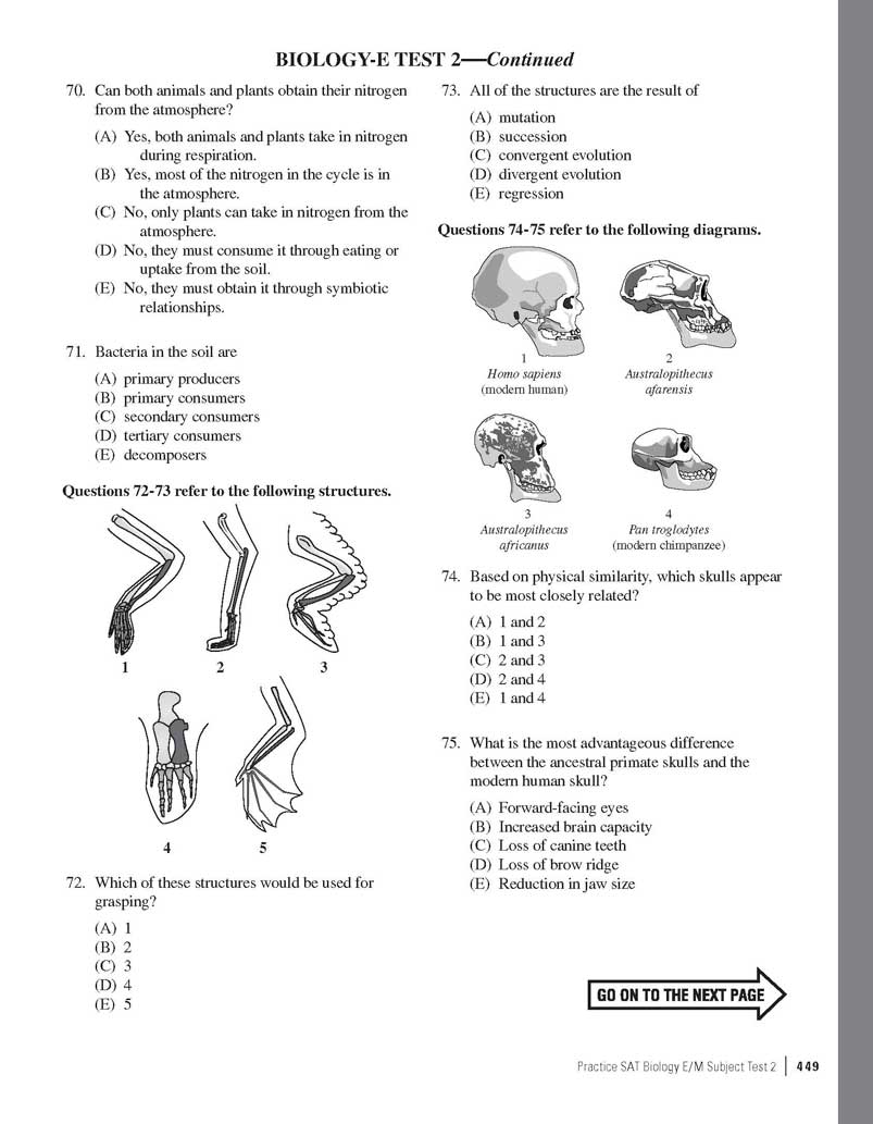 Extended ebook content for Cracking the SAT Biology E/M Subject Test ...