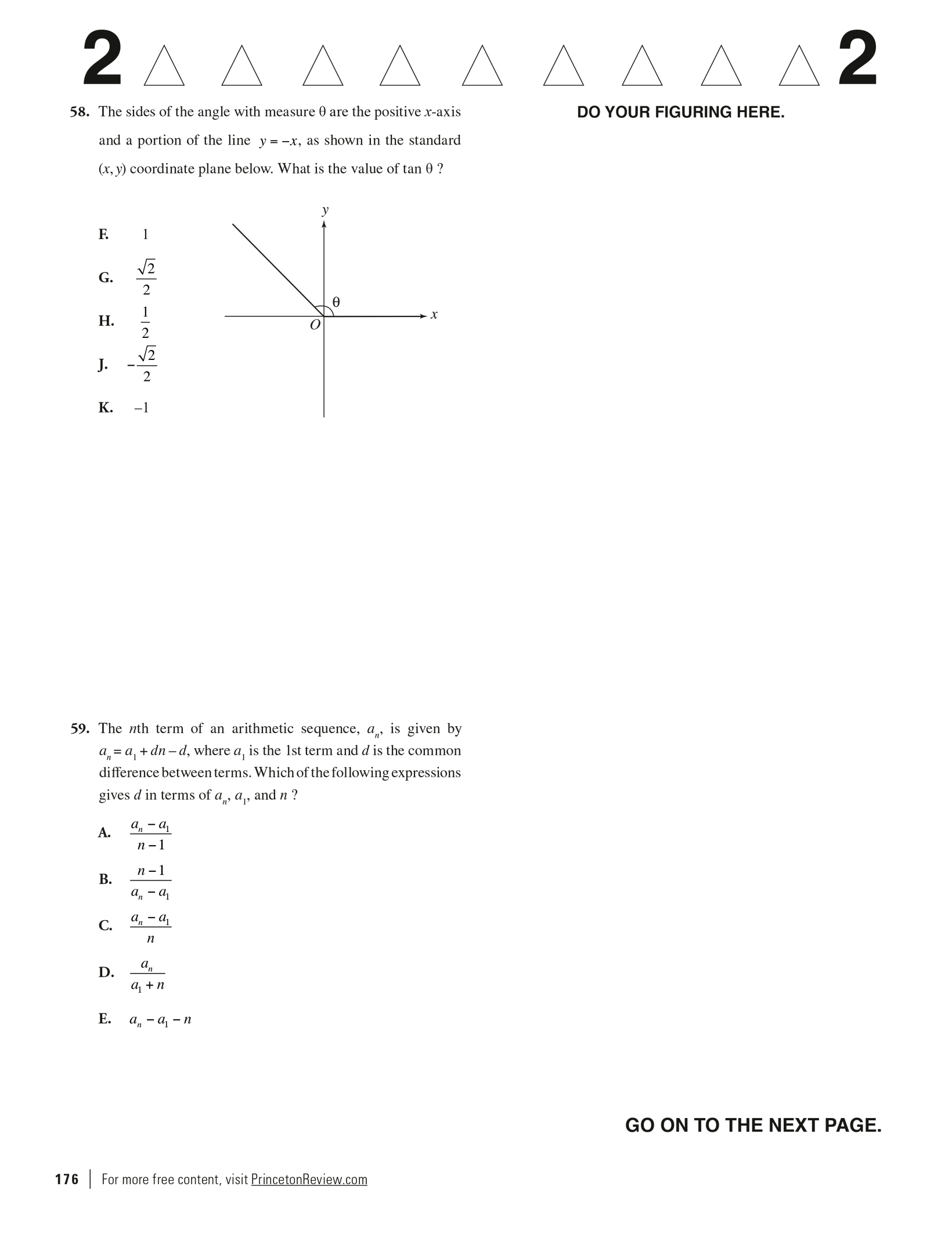 Princeon Level Math Problems Extended ebook content for Princeton Review ACT Math Prep: Practice Test 2