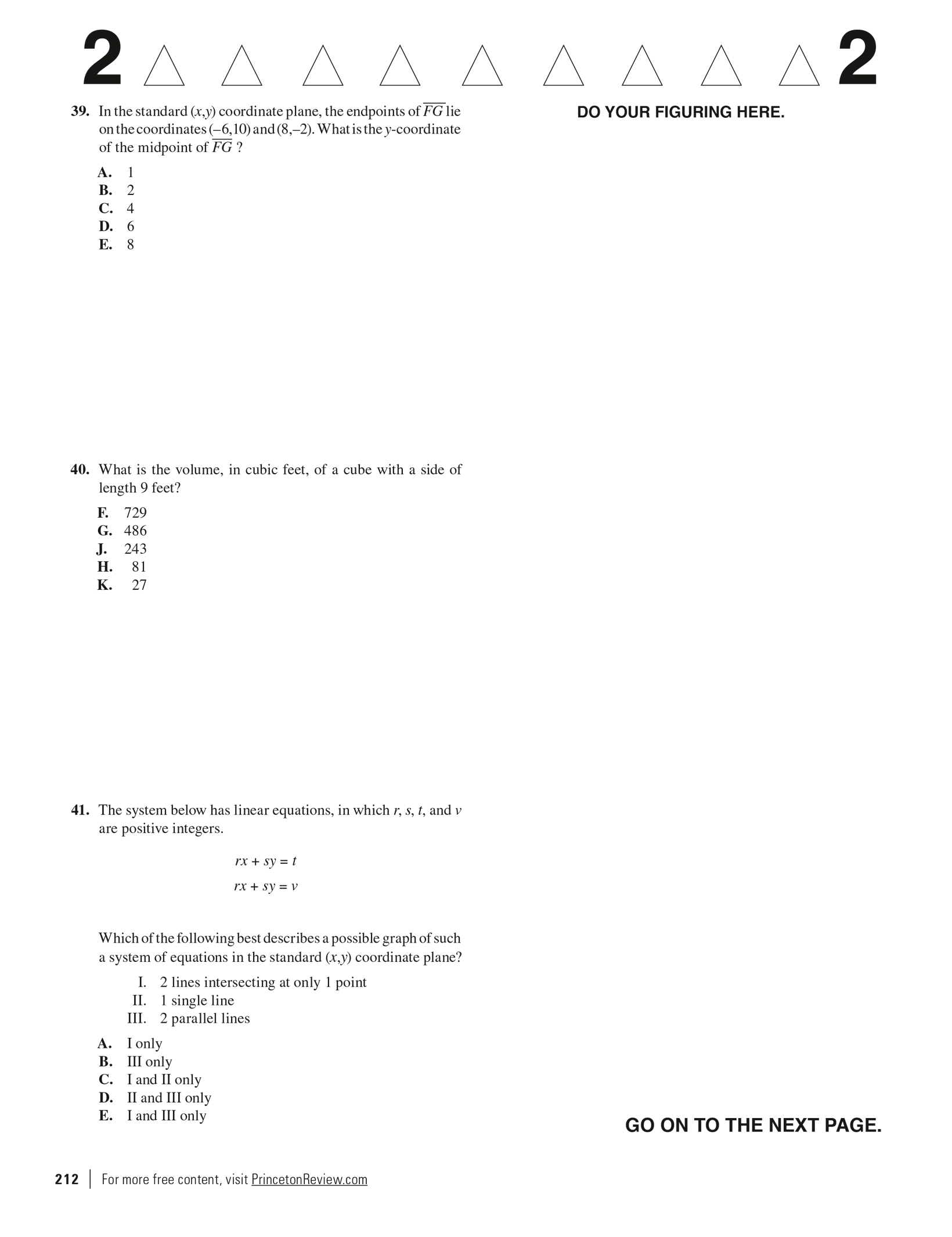 Princeon Level Math Problems Extended ebook content for Princeton Review ACT Math Prep: Practice Test 3
