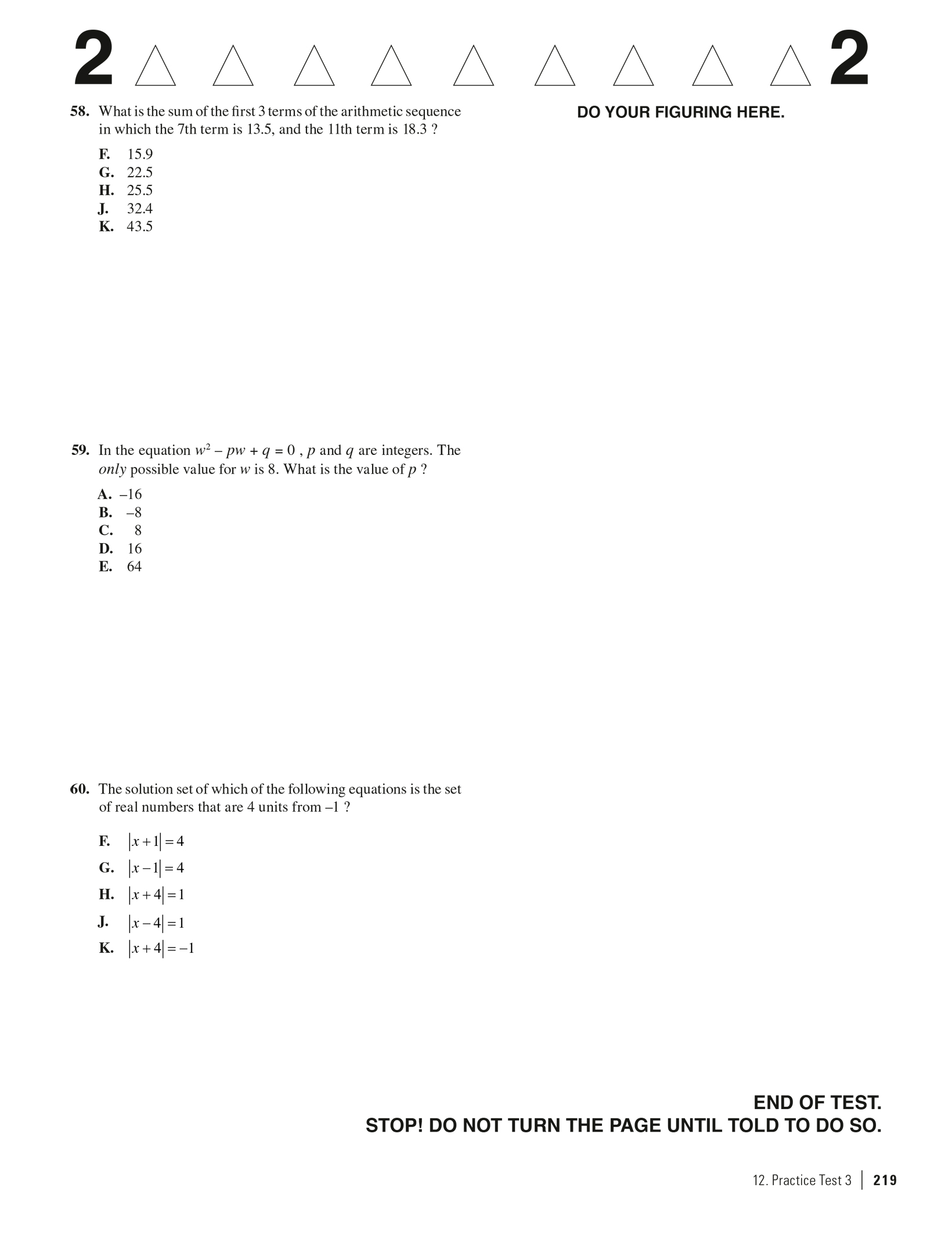 Princeon Level Math Problems Extended ebook content for Princeton Review ACT Math Prep: Practice Test 3