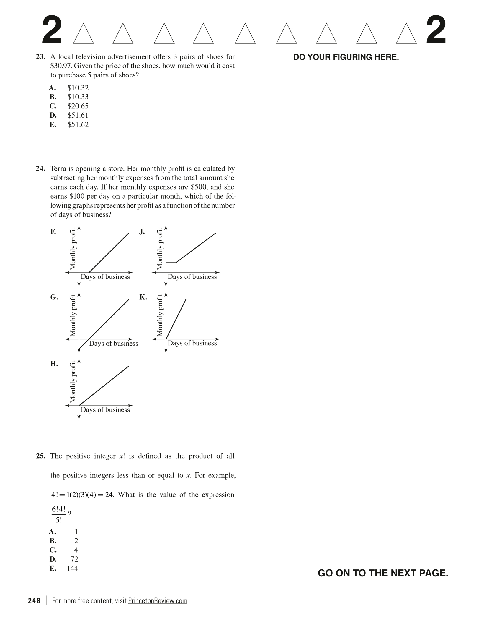 Princeon Level Math Problems Extended ebook content for Princeton Review ACT Math Prep: Practice Test 4