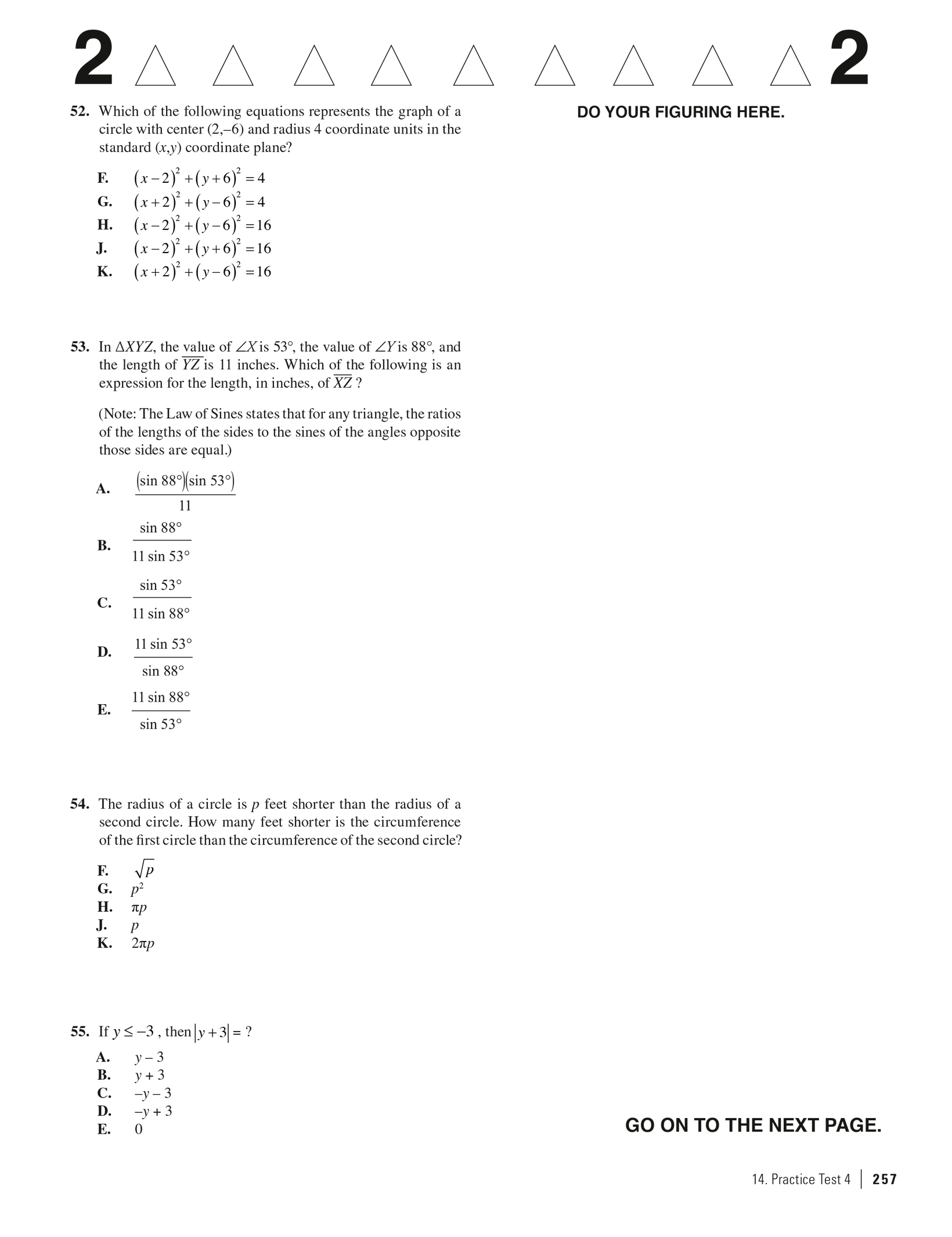 Princeon Level Math Problems Extended ebook content for Princeton Review ACT Math Prep: Practice Test 4