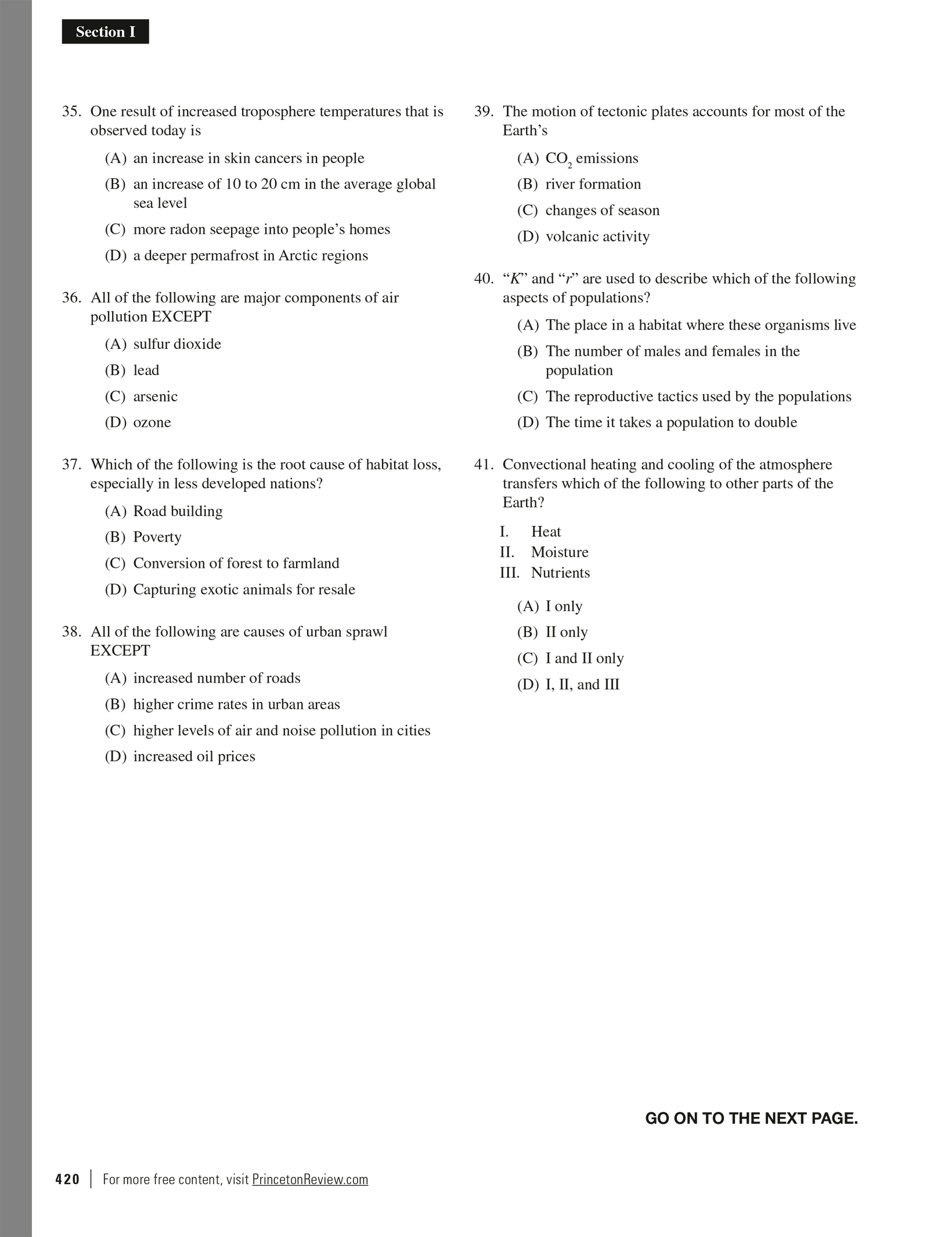 Extended ebook content for Princeton Review AP Environmental Science ...