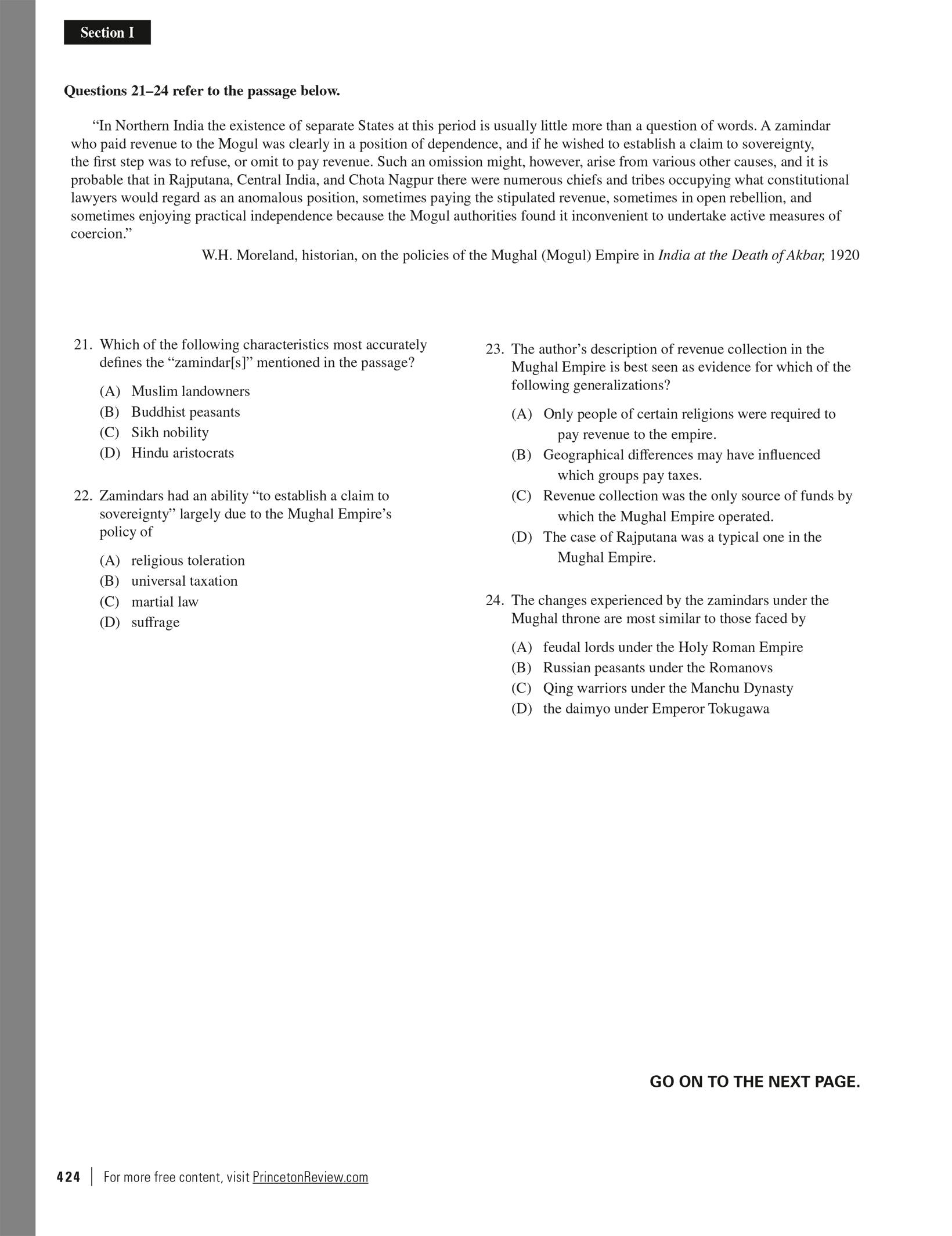 Extended ebook content for Princeton Review AP World History Modern