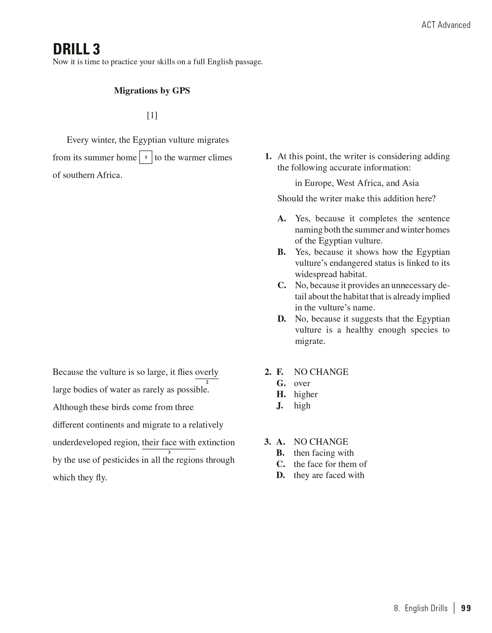 Extended ebook content for ACT Advanced English Drills