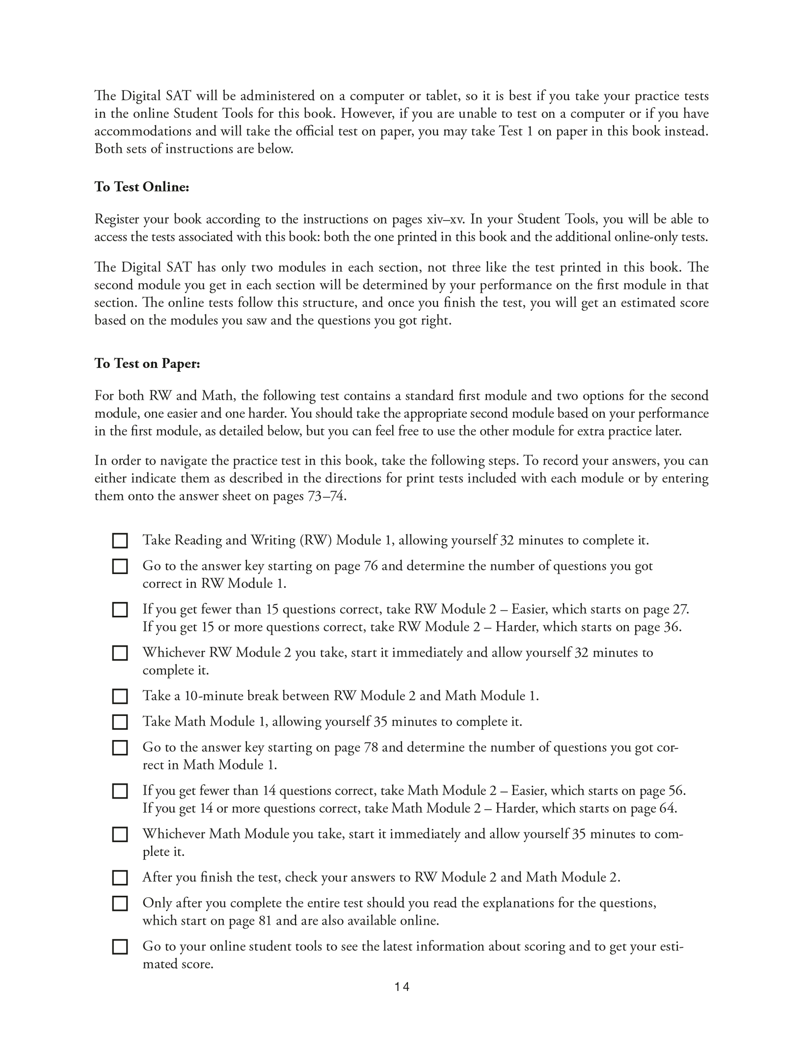 Extended ebook content for Princeton Review Digital SAT Premium Prep