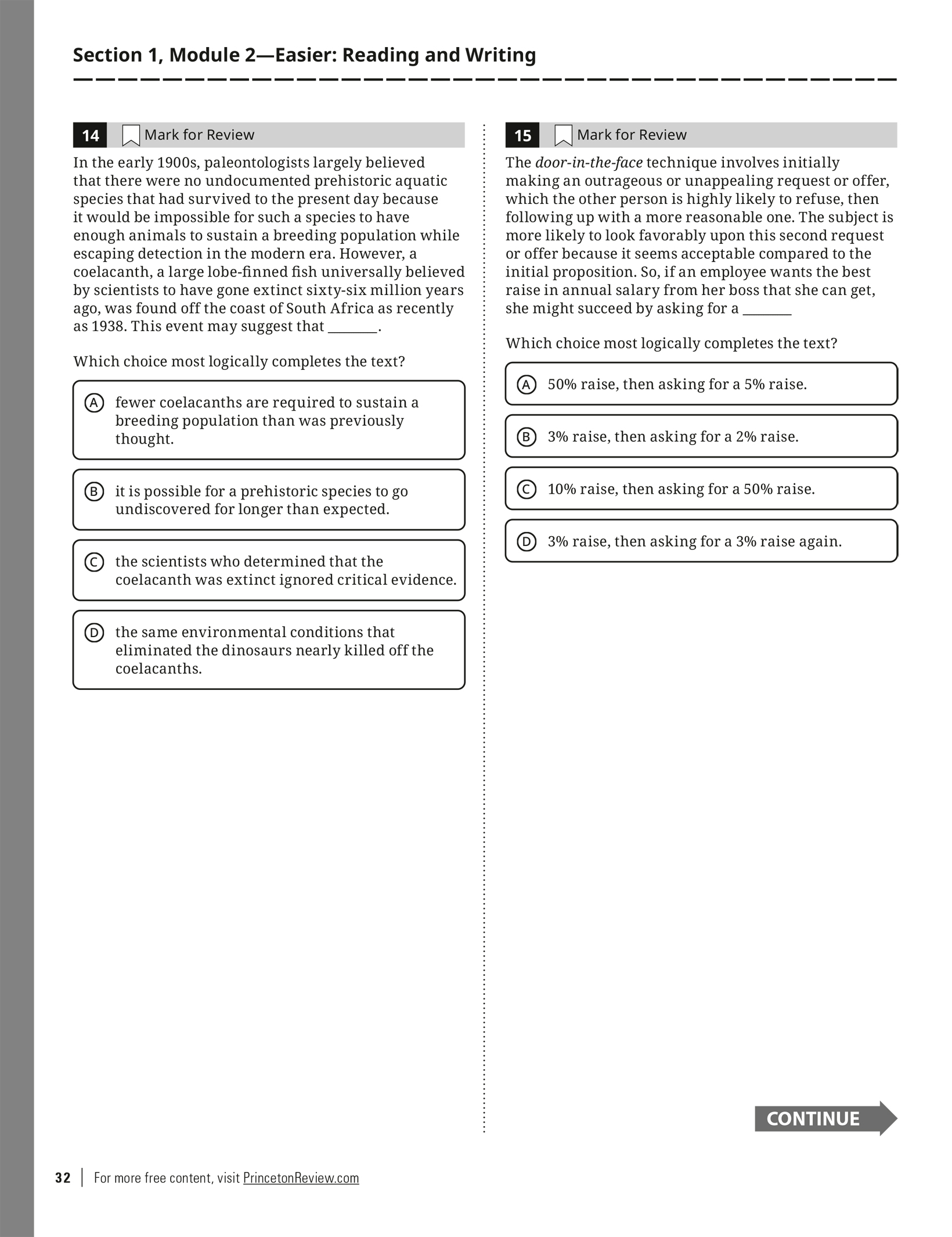 Extended ebook content for Princeton Review Digital SAT Premium Prep