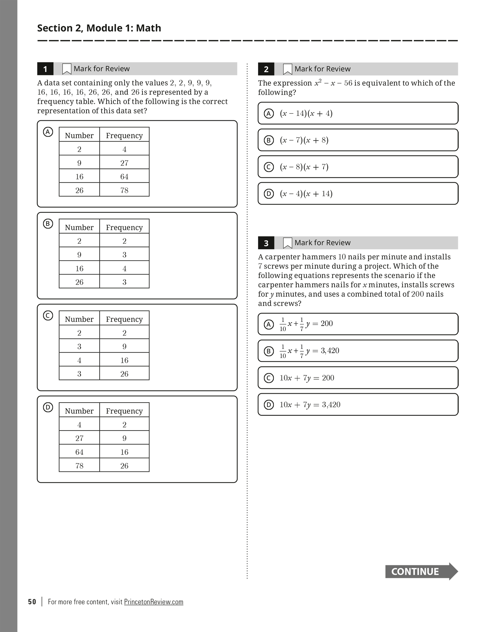 Extended ebook content for Princeton Review Digital SAT Premium Prep