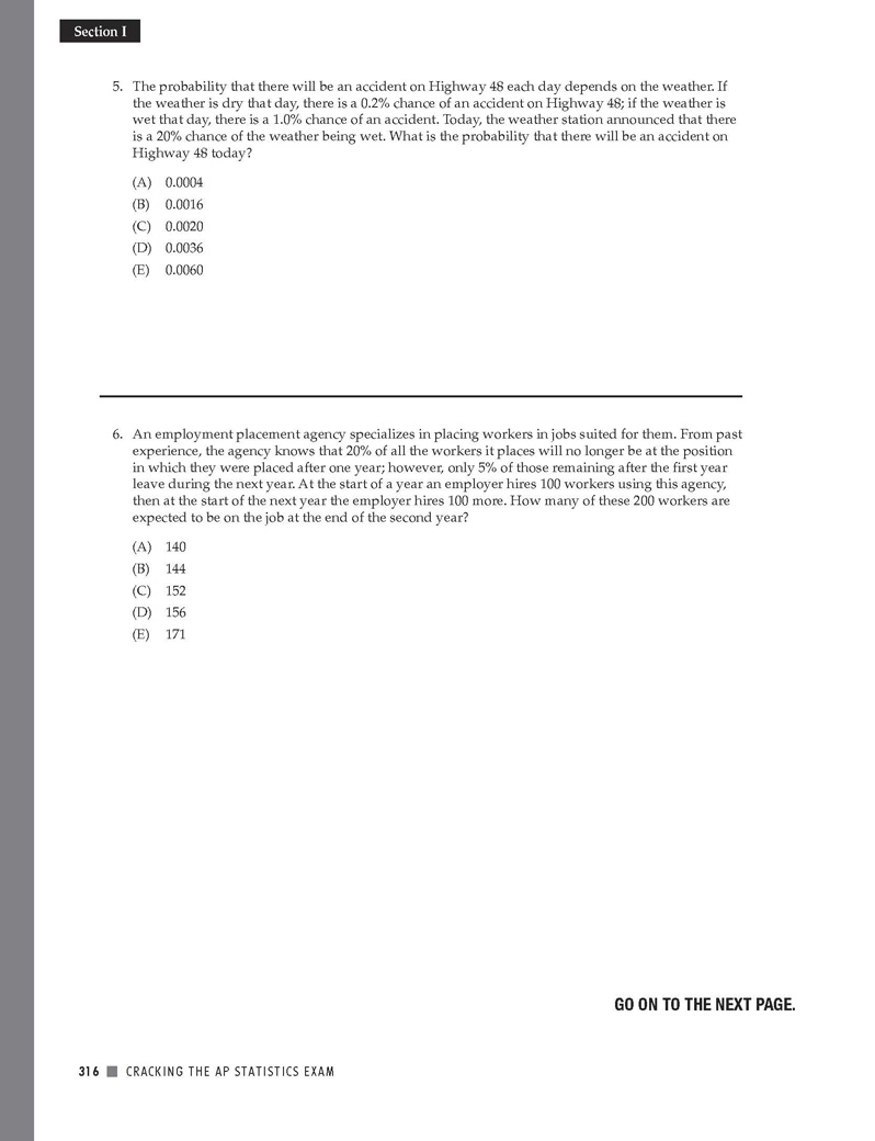 Extended Ebook Content For Cracking The AP Statistics Exam, 2014 ...