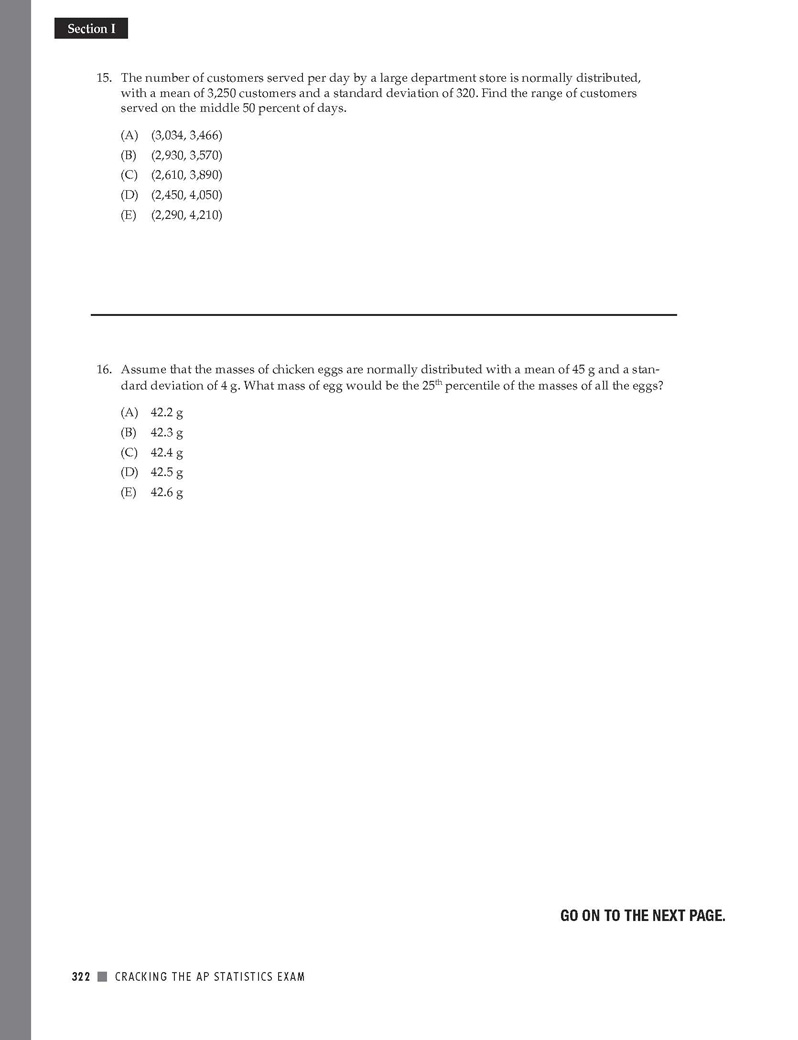 Extended Ebook Content For Cracking The AP Statistics Exam, 2014 ...