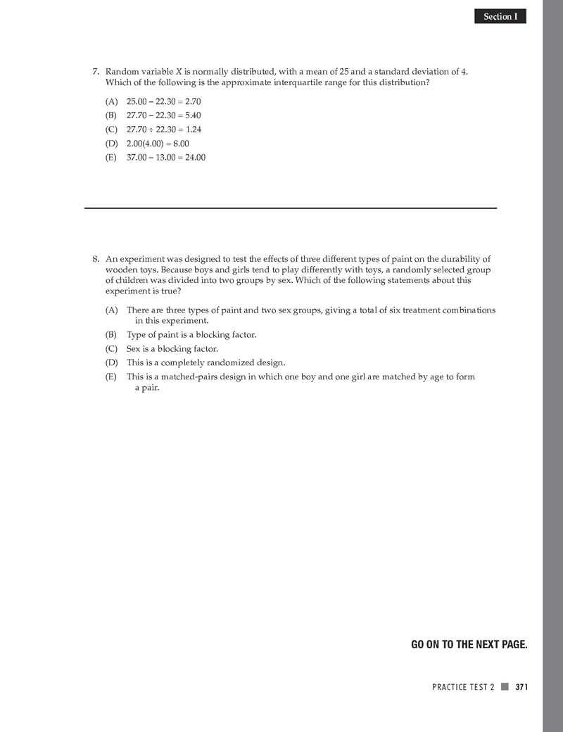 Extended Ebook Content For Cracking The AP Statistics Exam, 2014 ...