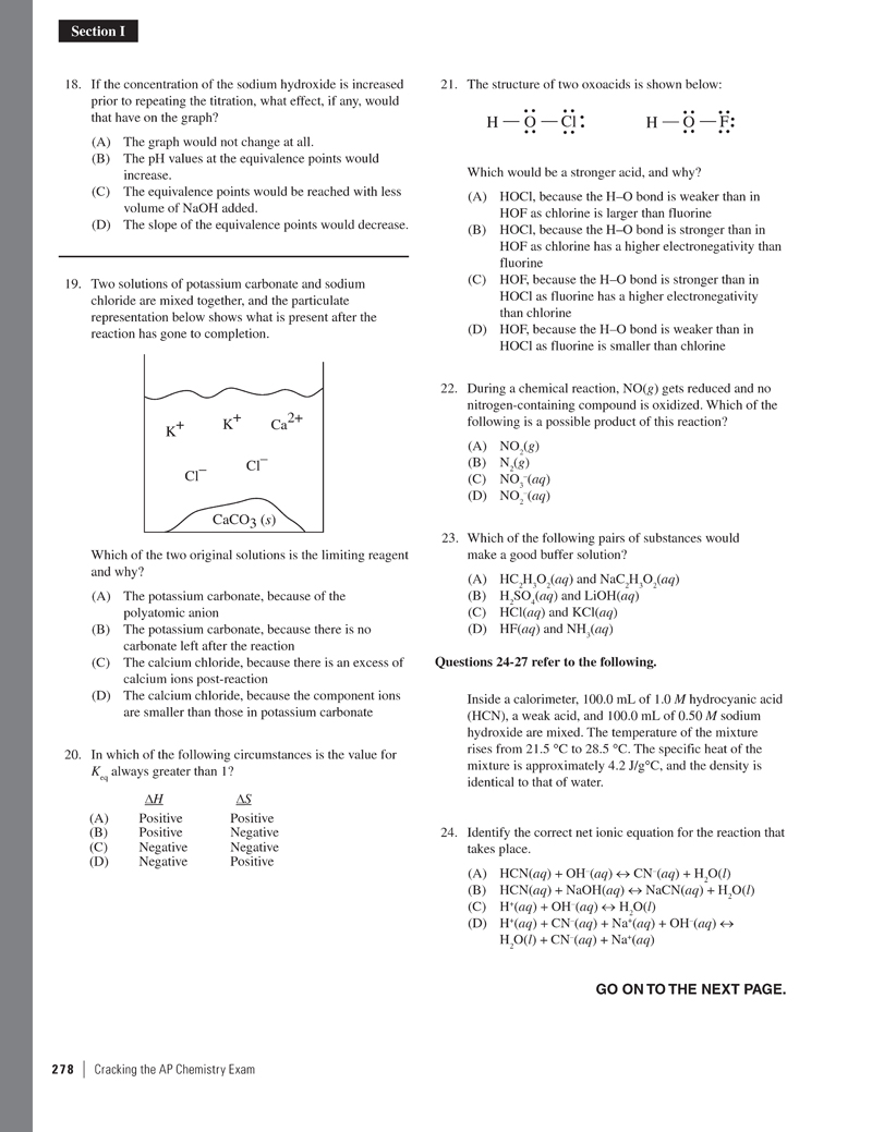 Extended ebook content for Cracking the AP Chemistry Exam, 2015 Edition ...