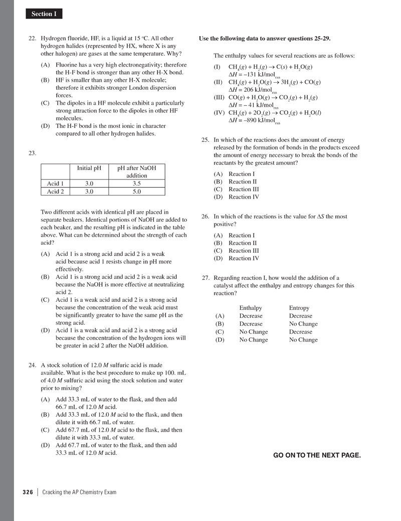 Extended ebook content for Cracking the AP Chemistry Exam, 2015 Edition ...