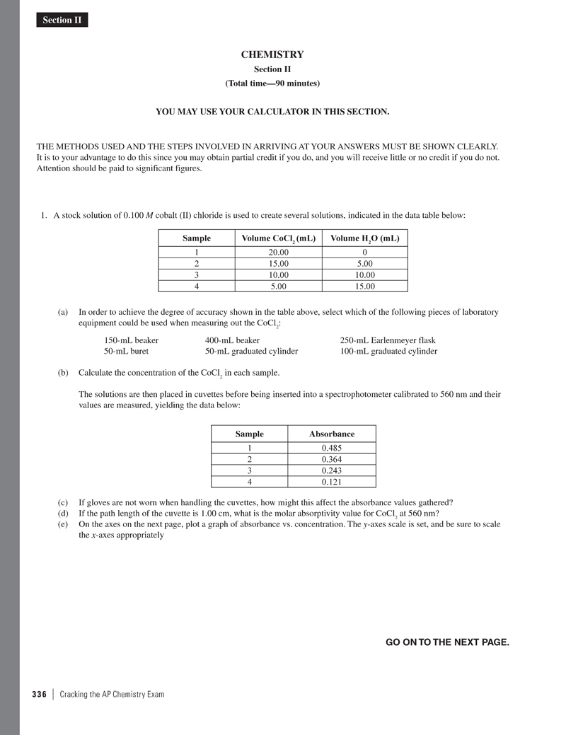 Extended ebook content for Cracking the AP Chemistry Exam, 2015 Edition ...
