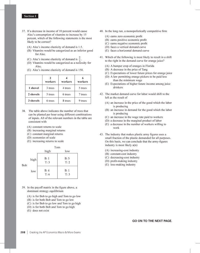 Extended ebook content for Cracking the AP Economics Macro & Micro ...