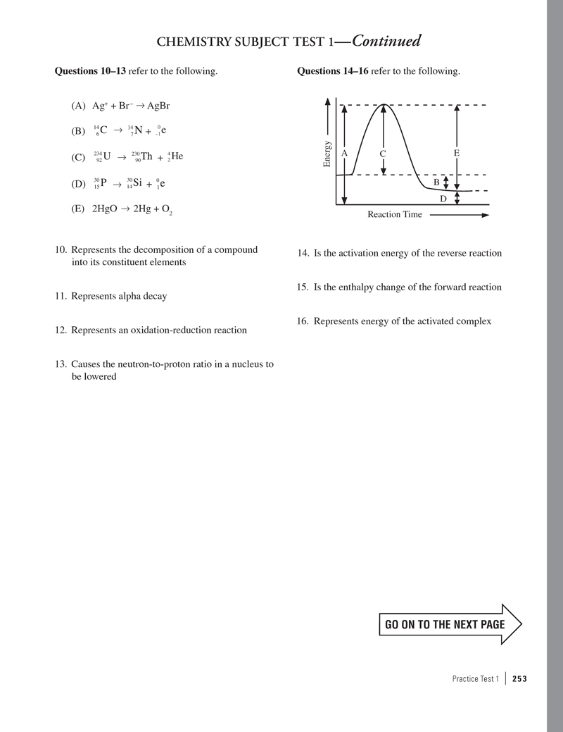 Extended ebook content for Cracking the SAT Chemistry Subject Test ...