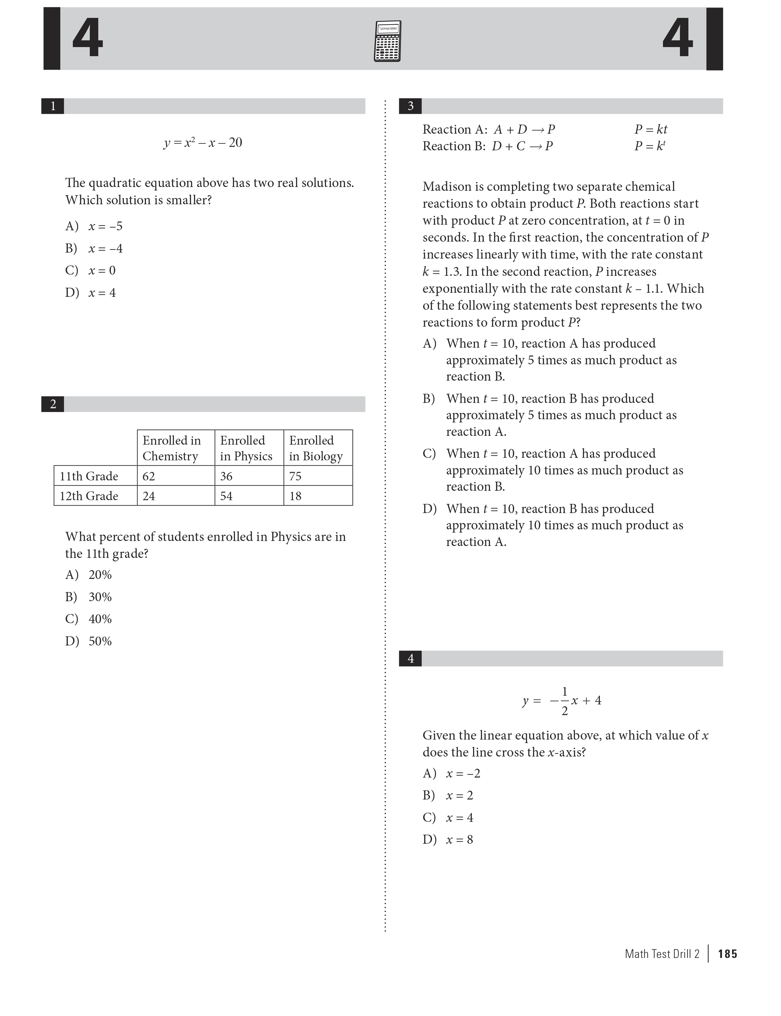Extended ebook content for Workout for the New PSAT: Math Test Drill 2