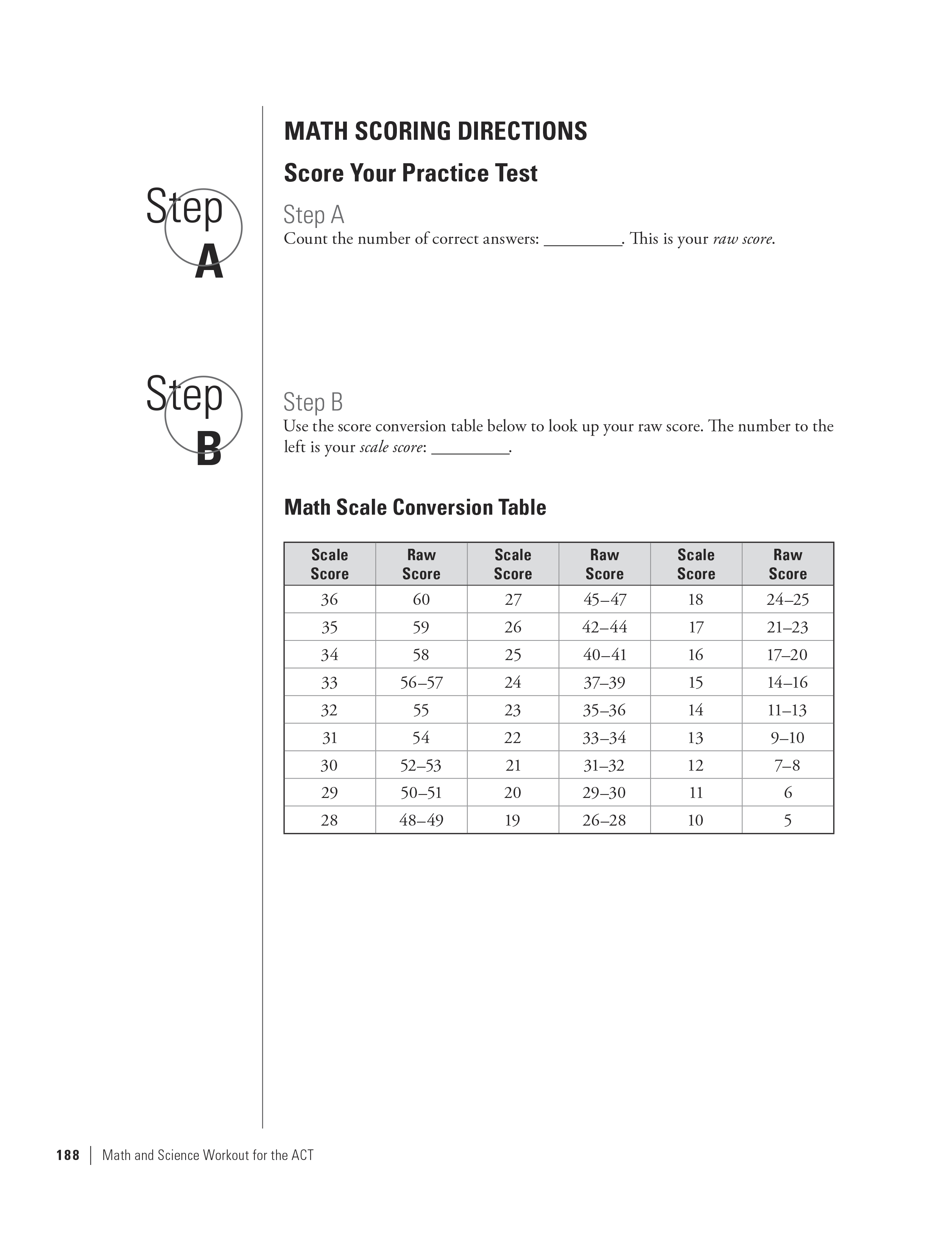 Extended ebook content for Math and Science Workout for the ACT, 3rd ...