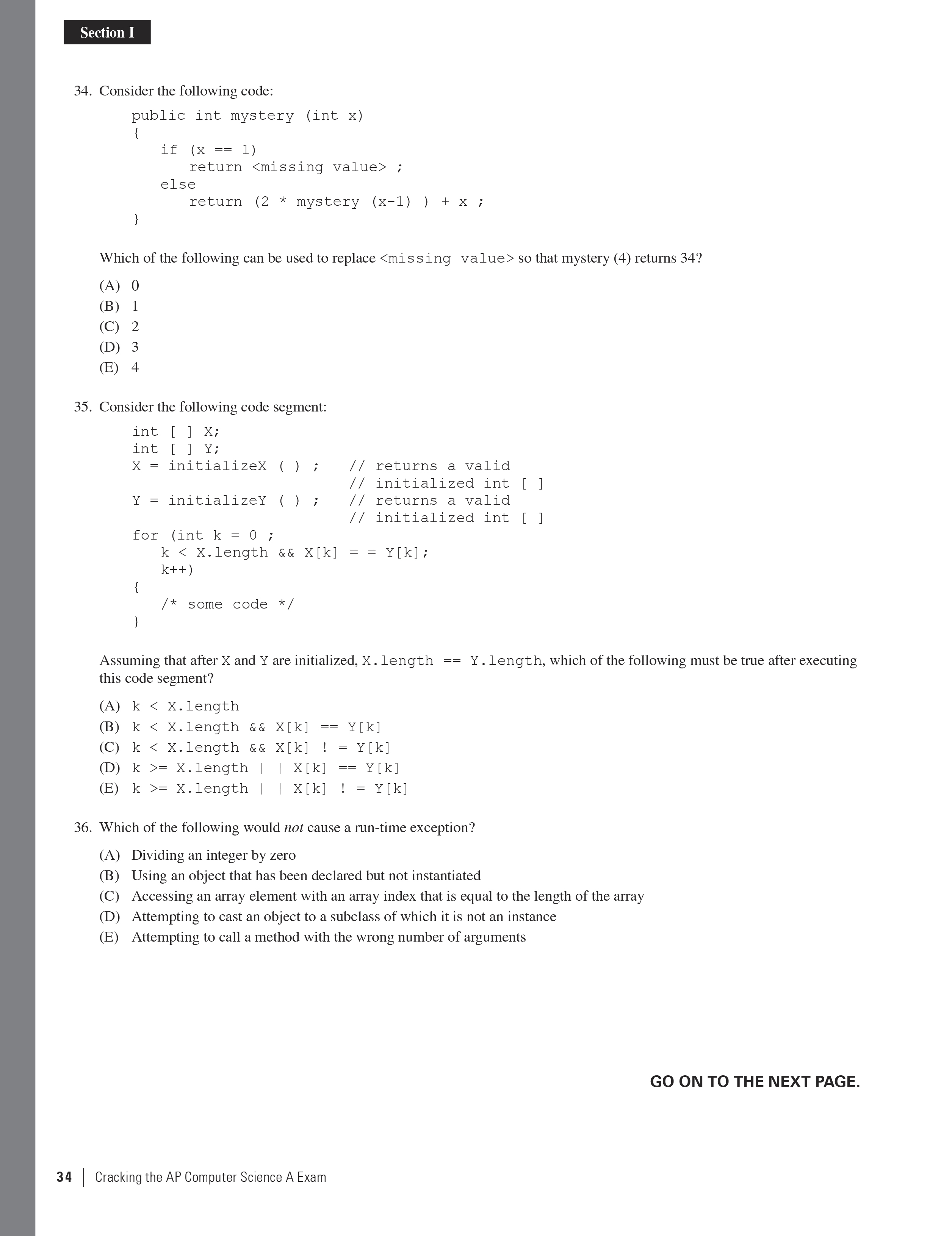 Extended ebook content for Cracking the AP Computer Science A Exam ...