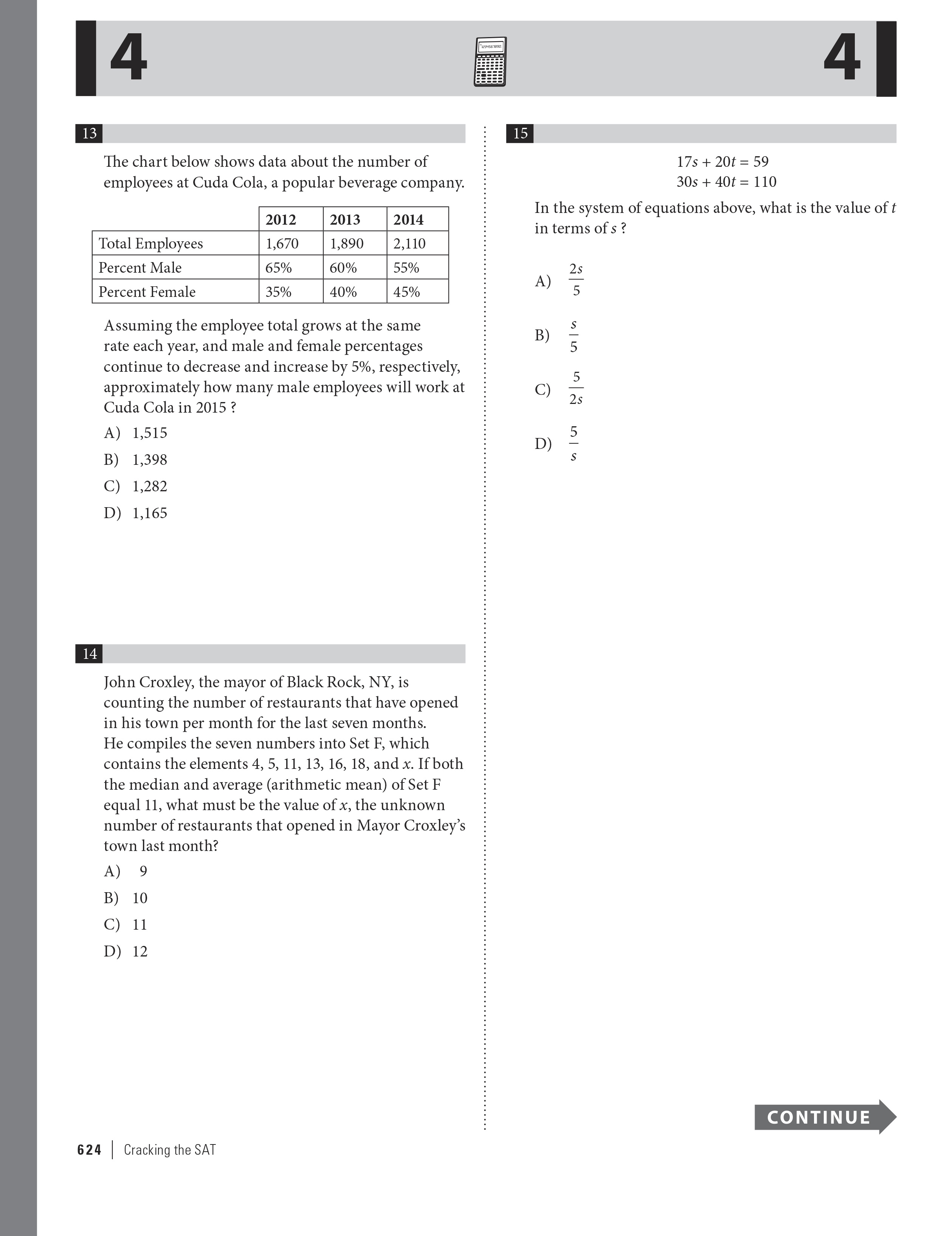 Extended ebook content for Cracking the SAT with 6 Practice Tests ...