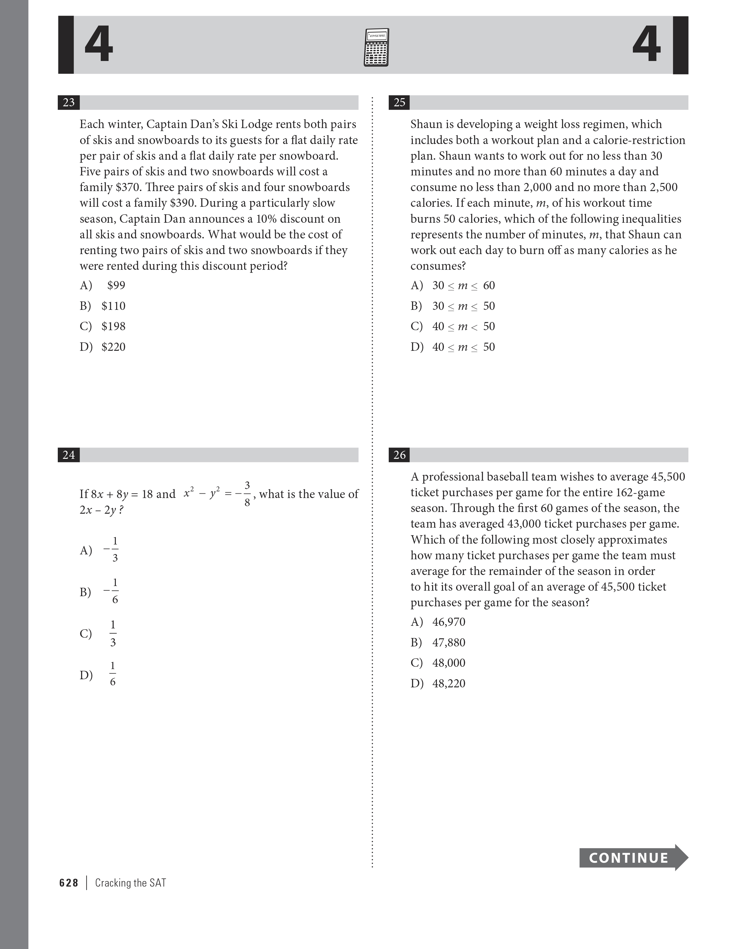 Extended ebook content for Cracking the SAT with 6 Practice Tests ...